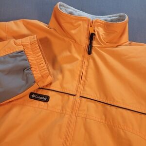 Columbia Women Jacket Small Orange Fleece Lined Zip Up Outdoor Gorpcore